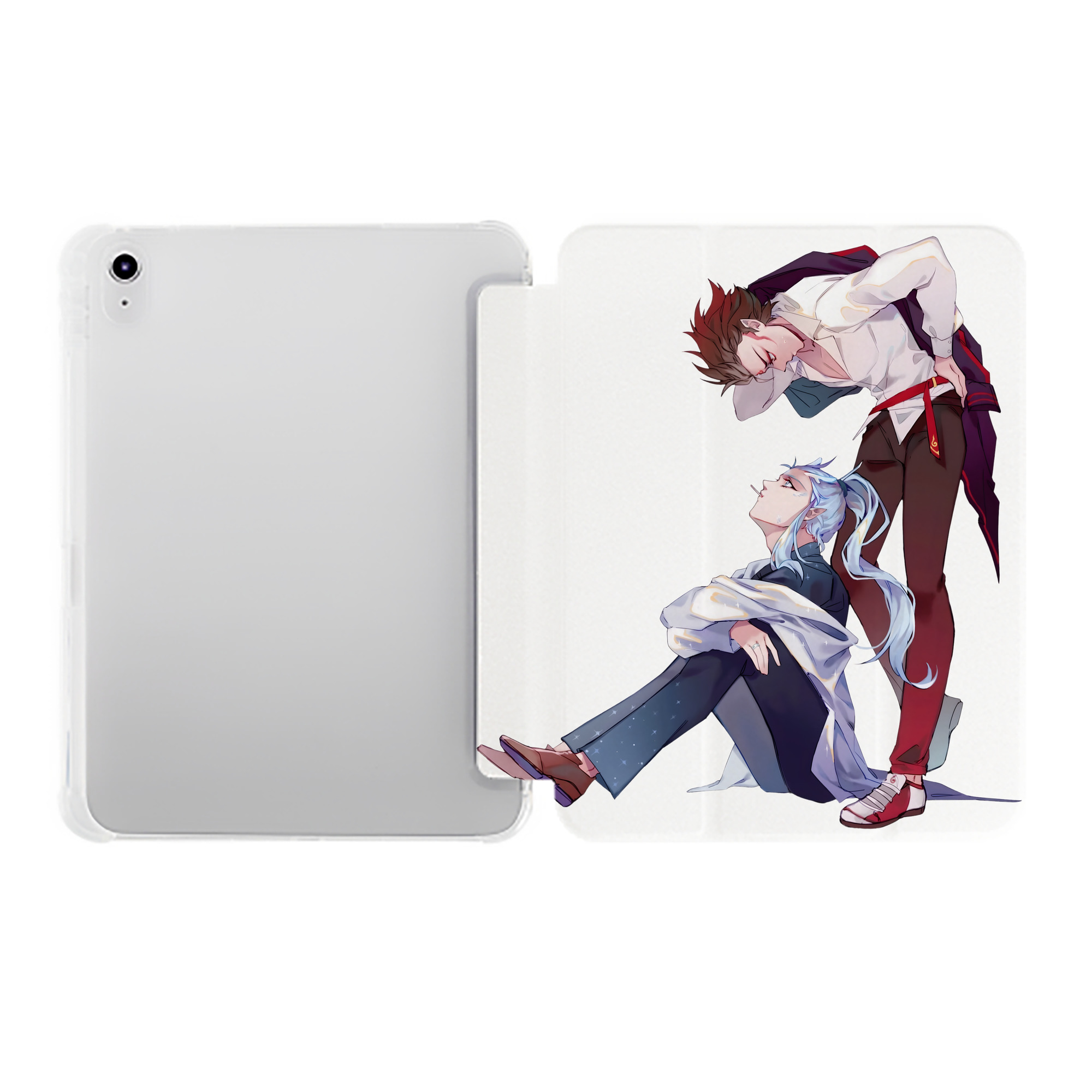 （画像用） Ne Zha 2 ナタ 魔童の大暴れ IPad ケース ペン収納付き 三つ折りスタンド PUレザー×シリコン 対応機種9.5/10.5/10.9インチ